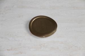 China Eco friendly brown food grade plastic PE lid with customized logo embossing wholesale