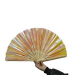 Hand Fan Printed Reflective Fan Disco Loud Clack Dancing Fan Customized