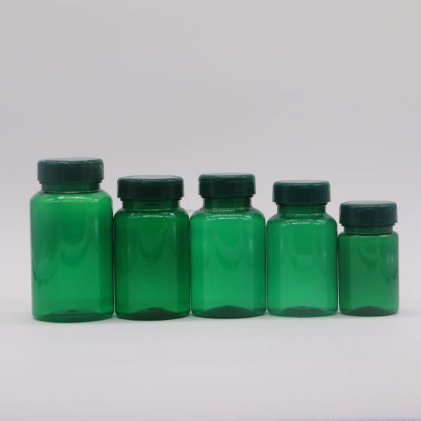150ML PET capsule pill tablet leakproof bottle with flip top cap customized and degradable