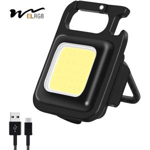 China 800Lm COB Rechargeable Keychain Light Portable 4 Light Modes Pocket wholesale