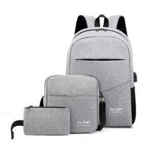China Sympathybag 3 Piece Men Laptop Backpack Anti Theft USB Charging Custom Logo wholesale
