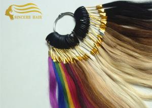 China 8 Inch Human Hair Color Wheel / Colour Ring, 32 Popular Colors 100% Real Human Hair Color Chart For Sale wholesale
