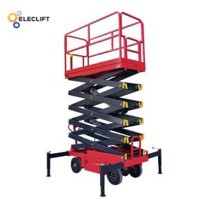 China Powder Painting Mobile Car Scissor Lift 19 Ft Electric Powered wholesale