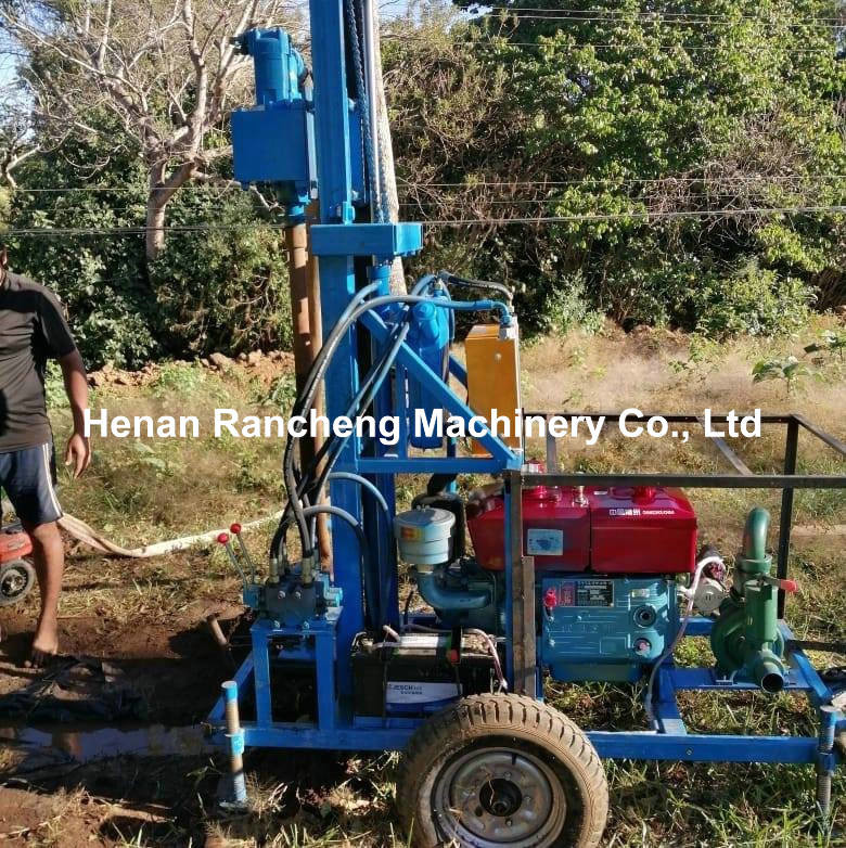 150m Deep Hydraulic Water Drilling Machine With Percussive And Rotating Type