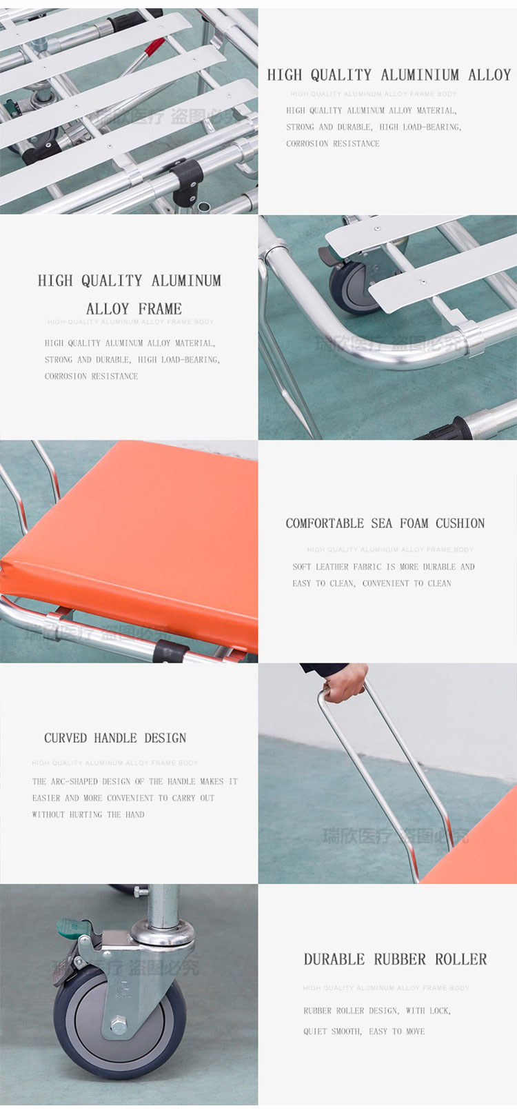 Supply Emergency Patient Transfer Ambulance Stretcher Trolley with CE Certification