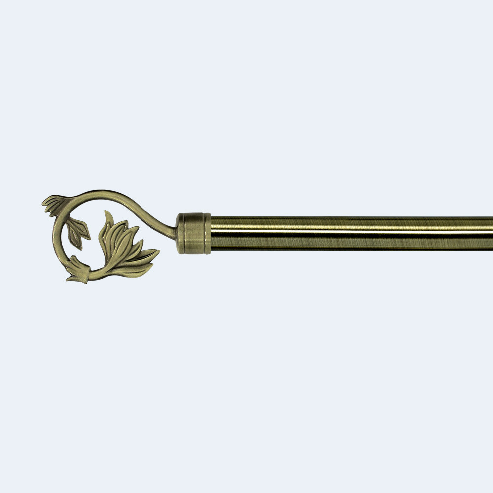 Curtain factory 28mm Anti-Brass Aluminum PND tail-on hook Twisted Pipe Curtain Rod Set With Accessories