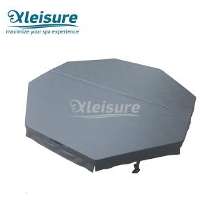 China Durable Octagon Inflatable Spa Cover Thermal Inflatable Hot Tub Lid Dark Grey Color wholesale