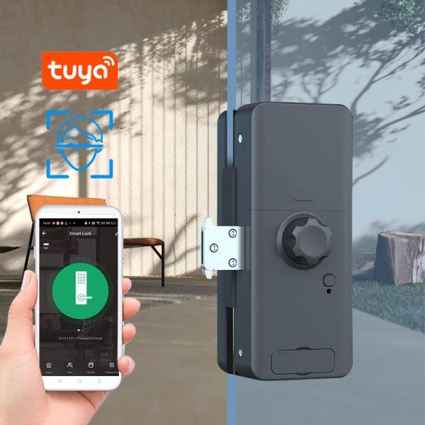 Tuya Remote Control Face Recognition Door Lock Face Identify Office Glass Door