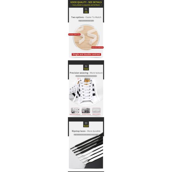 Customized Logo Wholesale bulk cheap flat black and white classic custom shoe laces