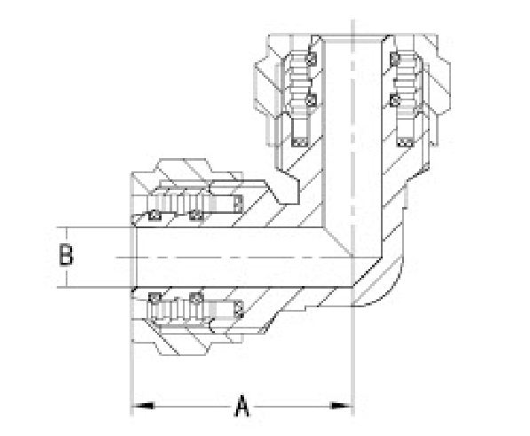 Quick Connect Brass Fittings PF5004 Brass Pipe 90 Degree Elbow