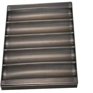 China RK Bakeware China Foodservice NSF Nonstick 6 Rows Baguette Tray Bread Baking Tray French Loaf Mold wholesale