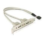 30cm Motherboard Internal 9pin Pitch 2.54mm to Dual Port USB 2.0 A Female Screw