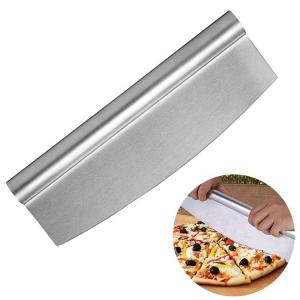 China 14 Inch Premium Pizza Cutter Stainless Steel 430 Pizza Rocker Cutter wholesale