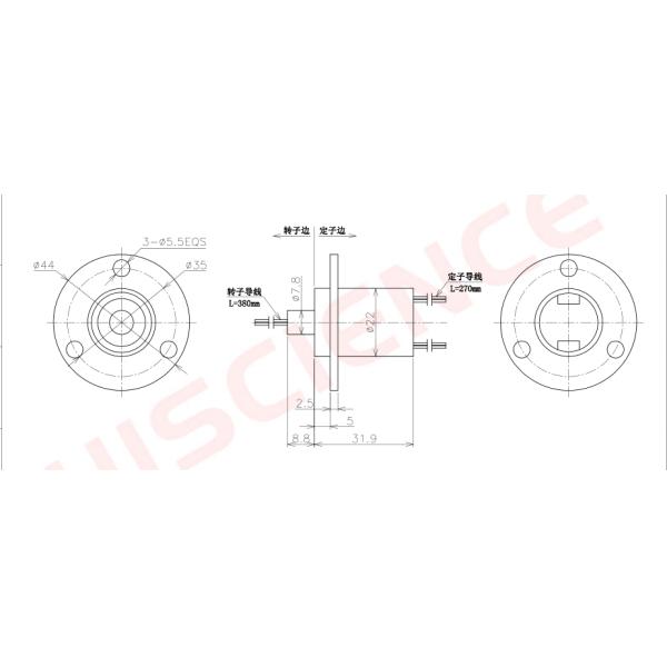 Multiple Circuits Capsule Slip Rings Smooth Rotation 0-300rpm Speed