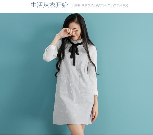 Quality fashion high collar  chiffon shirt with cotton shoulder-straps for sale