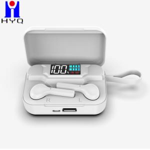 China Rich Sound TWS Power Bank Earphones 90dB Type C Chiarging Port wholesale