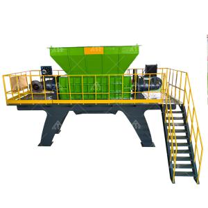 China Double Shaft Waste Plastic Woven Bag Shredder Machine for Plastic Lumps wholesale