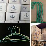 1.9mm 16 Inch Cloth Drying Hanger , Powder Coating Laundry Wire Coat Hangers