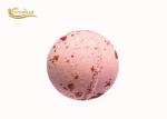 Moisturizing Shea Butter Bath Bomb , Pink Bath Bomb With Flowers OEM / ODM