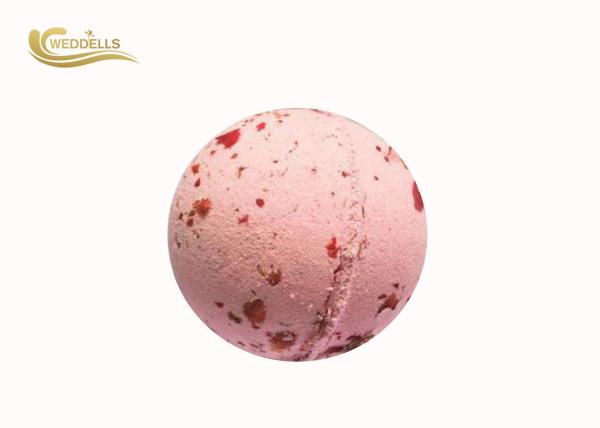Moisturizing Shea Butter Bath Bomb , Pink Bath Bomb With Flowers OEM / ODM