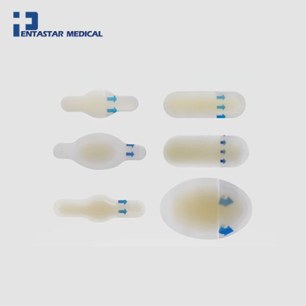 CE approved sterile bacteria wound care hydrocolloid bordered dressing for 1st and 2nd degree burn