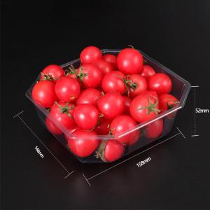China 15*16*5CM Stackable PET FDA Disposable Fruit Tray wholesale