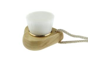 China White Manual Facial Cleansing Brush With Wooden Handle And Synthetic Hair wholesale