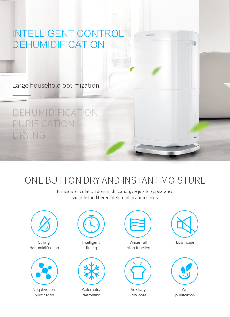 Large Room 780w 56L/Day Home Air Dehumidifier