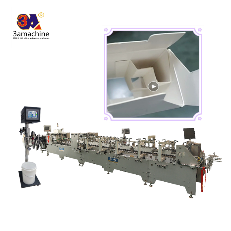 Paperboard and Corrugated Paper Automatic Folder Gluer Machine with 5.5 kg Capacity