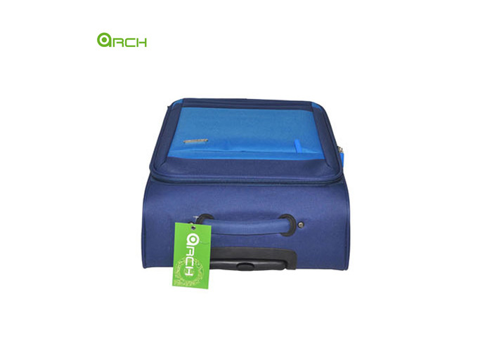 600D Economic Polyester Soft Sided Luggage with One Front Pocket and Spinner Wheels