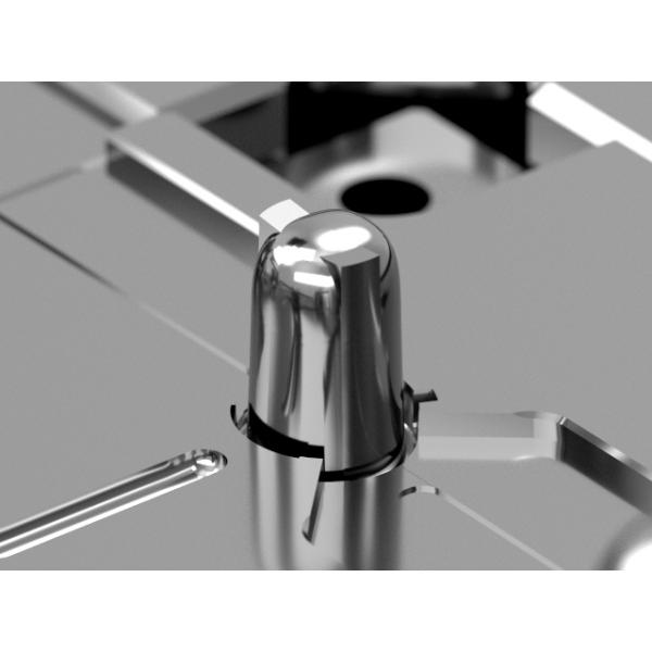OEM / ODM : Precision Injection Molding & Transparent earphone charging box left bracket (1*4) No.24199