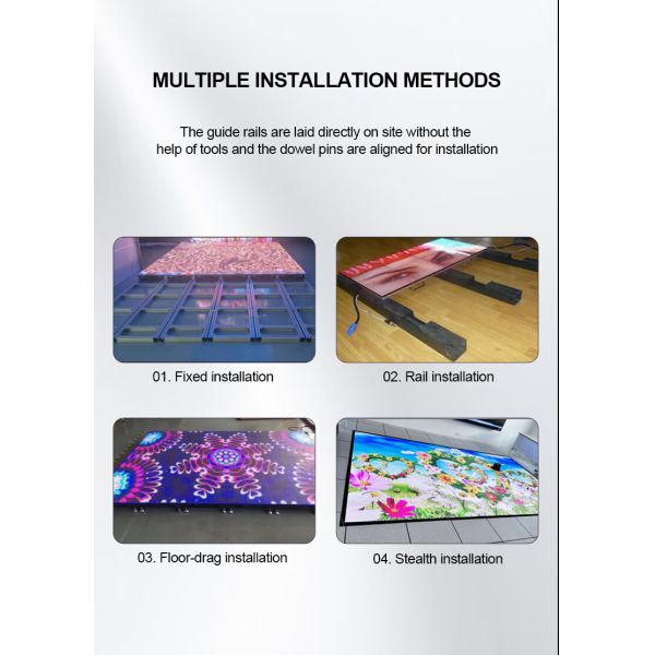 Large Indoor Floor Standing Stage Dancing Dynamic Display Panel Interactive Dance Floor LED Screen