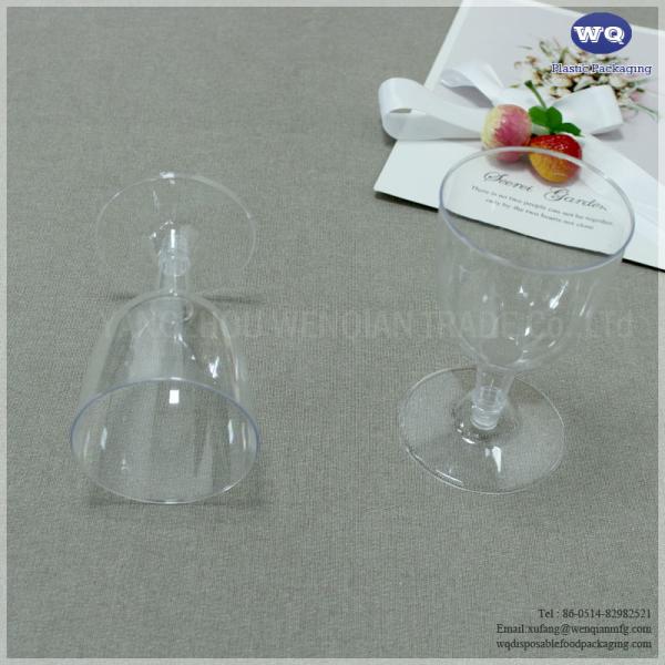 4oz/6oz Clear Plastic Red Wine Glasses , Durable Disposable Plastic Drink