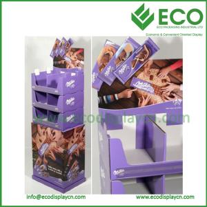 China Chocolate Cardboard Promotional Floor Display Shelves With Separate Counter Display For Supermarket wholesale