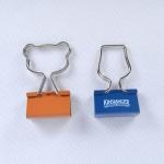 Creative bear head shaped handle long tail clip metal ticket holder clip 25MM
