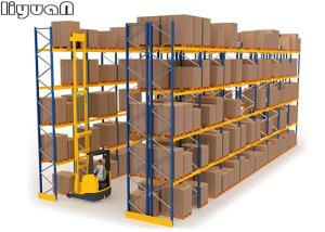 China Optional Color VNA Racking , Narrow Aisle Pallet Racking Steel Rolled Craft wholesale
