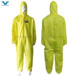 Cat 3 III Type 5 6 Disposable Overalls With Elastic Wrists And Ankles Non Woven