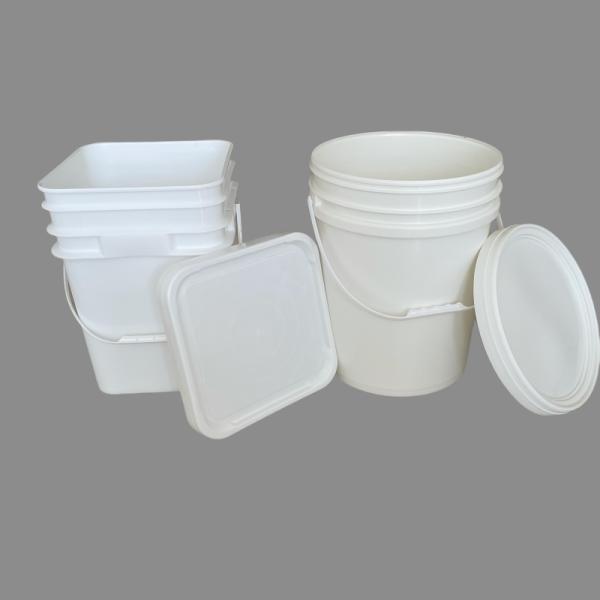 Silk Screen Printed 2 Gallon Plastic Bucket for Mineral Containers Custom Design