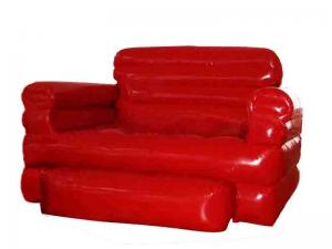China Home Red Pvc Tarpaulin Folded Inflatables Furniture Couch Sofa For Living Room wholesale