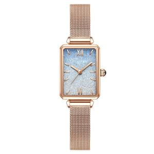 China Square Case Alloy Women Watches Mesh Strap 7.2mm Thickness wholesale