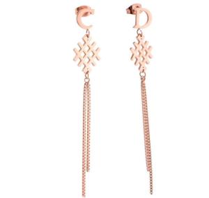 China Earring Supplier Popular Fringe Earrings Zirconia Long Gold Metal Tassel Earrings Exclusive design Tassel Earring wholesale