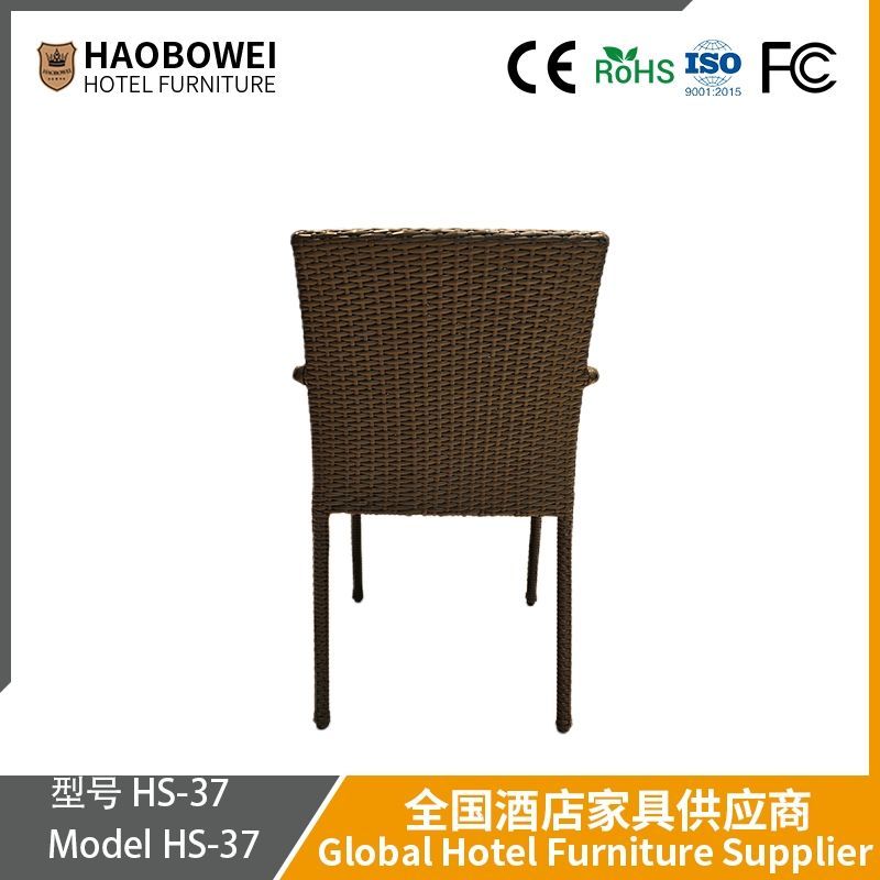 Outdoor Rattan Chair, Outdoor Balcony, Courtyard, Terrace Rattan Woven Chair, Outdoor Garden Leisure Tea Restaurant, Caf&eacute; Table and Chair.