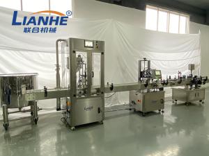 China 250ml Bottle Liquid Filling Machine Automatic Piston Filling Capping Labeling Line wholesale