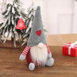 Embroidery Logo Pp Cotton Animated Christmas Plush Blind Santa Claus Long Beard