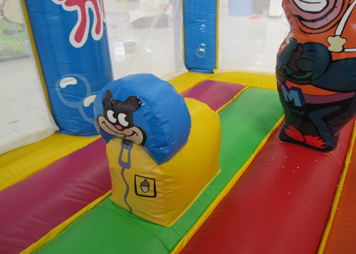 Amusement Park Kids Inflatable Bounce House Digital Printing Fireproof Material