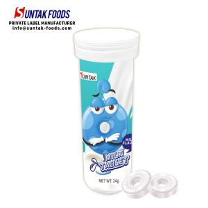 China Private label good tasty milk tablet for your children(Milk flavor,youghurt flavor,strawberry flavor) wholesale