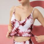 Plus Size High Impact Sports Bras For Big Bust Tie Die Wireless Multicolor