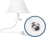 N Female White RG58 Cable 700MHz-2700MHz 5dBi Ceiling Antenna For Repeater