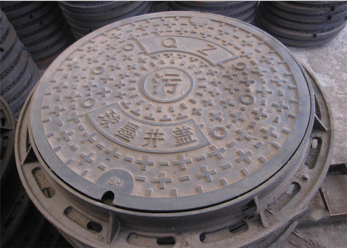 Circular Cast Iron Inspection Chamber Covers Slip Resistance 450X450 Mm