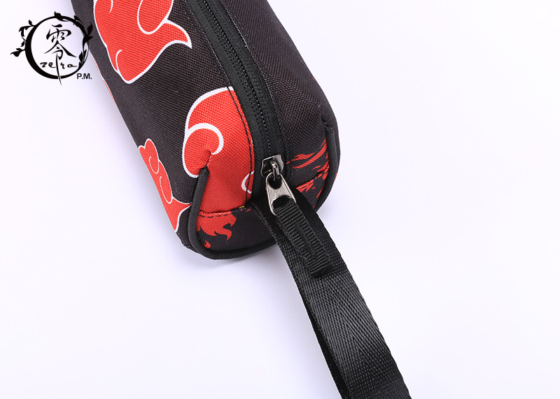 Cartoon Naruto Pencil Case Pouch Handy Wearable Canvas Pencil Wrap Case With Individual Handle